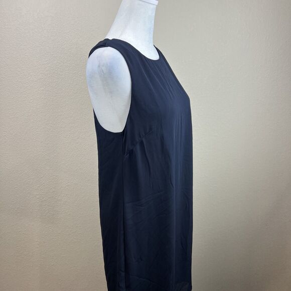 Eclair Dress Women M Blue Shift Cross Cross Back Chic Glam Capsule - Picture 4 of 12